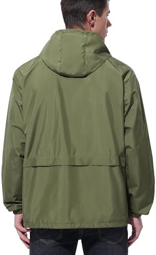 UIQUR Mens Rain Jacket Raincoat Waterproof Windbreaker - Image 2