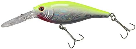 Berkley Flicker Shad Fishing Lure, Slick Chartreuse Pearl, 1/4 oz, 2 1/4in | 6cm Crankbaits, Size, Profile and Dive Depth Imitates Real Shad, Equipped with Fusion19 Hook by Berkley