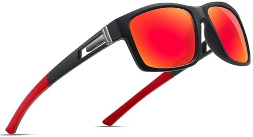suoso Polarized Sports Sunglasses for Men: UV400 Protection Glasses Wrap Around Goggles for Driving Fishing by suoso