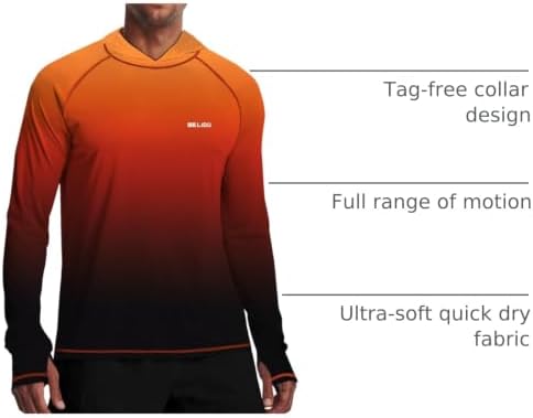 Men's UPF 50+ Sun Protection Hoodie, Long Sleeve Fishing Shirt - Image 4