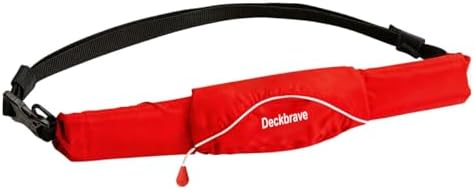 USCG Approved Minimalist 16 Manual Inflatable Belt Pack PFD Life Jacket with Backup Extra a Set Manual Re-Arming Kit by DECKBRAVE