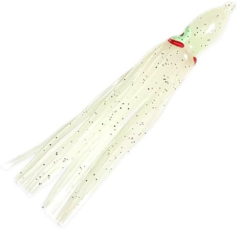 Trolling Squid Skirts, 4.75 Inches, Glow Color, 40 Pcs by Sanhu