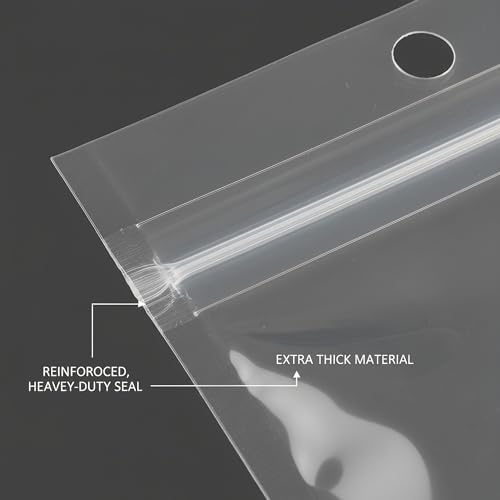 100 Pack Soft Plastic Baits Bags 7.5"x5.5" | Heavy-Duty Clear Lock Zipper Lure Packaging Bags - Leakproof Double-Sealed Zipper Storage for Soft Plastic Lures & Fishing Gear | Multiple Sizes - Image 5