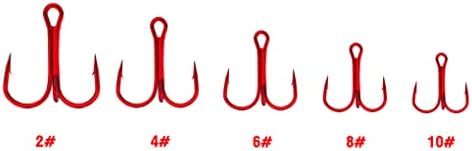 AMHDV 100pcs Treble Hooks Sharp Triple Hook for Freshwater Saltwater - Image 3