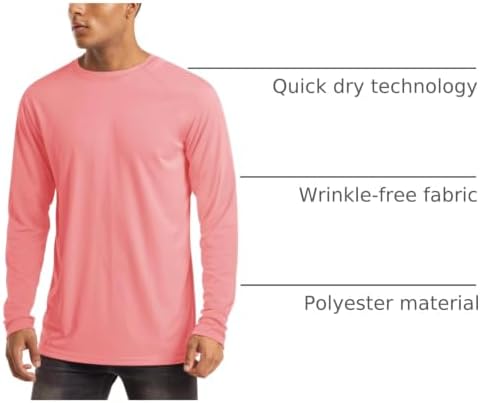 MAGCOMSEN Men's Long Sleeve Shirts UPF 50+ UV Sun Protection Athletic Shirts for Hiking Running Workout Rash Guard - Image 4