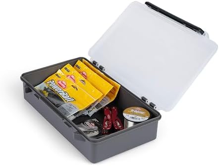 Plano StowAway Stow Tackle Box, with Corrosion-Preventive Rustricor, Single Latch Design, Transparent DuraView Lid, Stackable Storage for Fishing Bait, Lures and Gear, 3700 Deep Open (Pack of 3) - Image 6