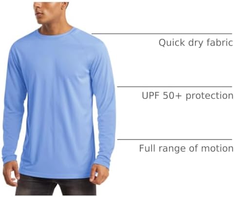 MAGCOMSEN Men's Long Sleeve Shirts UPF 50+ UV Sun Protection Athletic Shirts for Hiking Running Workout Rash Guard - Image 4