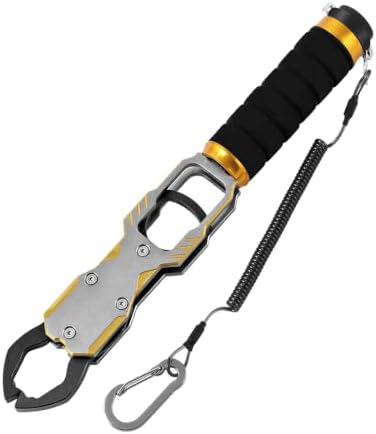 Gold Aluminum Fish Gripper with Digital Scale for Fishing (Gold) by Unknown