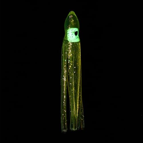 Fishing Squid Skirts, Glow Soft Plastic Trolling Lures Luminous -Fitting for (Bass/Trout/Salmon/Saltwater/Fishing Bait) - Image 4