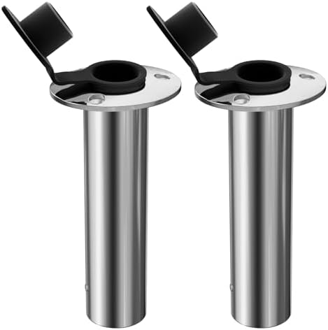 2Pcs Rod Holders for Fishing Boat, Heavy Duty 316 Stainless Steel Fishing Rod Pole Holder, Flush Mount, 15/30/90 Degree by METRAXION