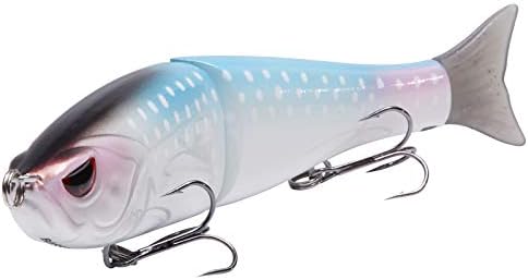 Bassdash SwimShad Glide Baits Jointed Swimbait Bass Pike Salmon Trout Muskie Fishing Lure by Bassdash