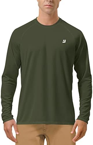 Roadbox Men's UPF 50+ UV Sun Protection Shirts, Long Sleeve Swim Rash Guard by Roadbox