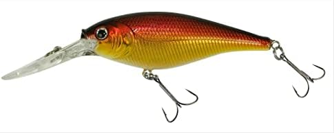 Berkley Flicker Shad Fishing Lure, Black Gold Sunset, 3/16 oz, 2in | 5cm Crankbaits, Size, Profile and Dive Depth Imitates Real Shad, Equipped with Fusion19 Hook by Berkley