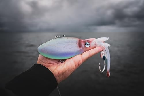 Nomad Design Original Squidtrex Patented Vibrating Fishing Lure - TPE Soft Plastic Lure Bait for Saltwater with Strong BKK Assist Hooks, Fishing Bait that Catches Many Species - Image 4