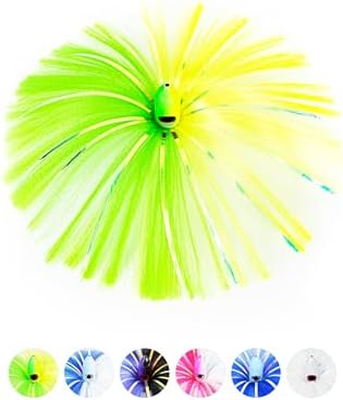 BLUEWING Sea Trolling Lures with Lead Head Saltwater Fishing Witches Big Game Ballyhoo Skirt for Tuna, Wahoo, Sailfish, Mahi Mahi 1oz, 2oz, 4oz, 6oz, 8oz by BLUEWING
