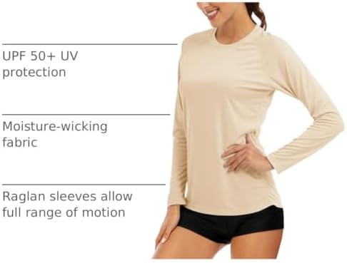 MAGCOMSEN Women's Long Sleeve Shirts UPF 50+ Sun Protection Shirts for Hiking Fishing Workout Rash Guard - Image 4