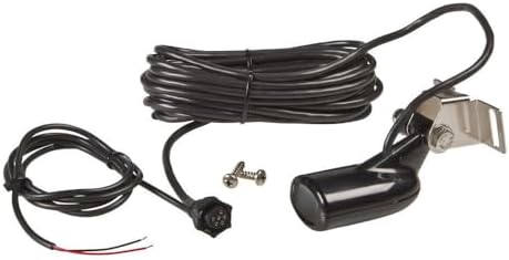 LOWRANCE LOW-000-0106-48 / HST-WSU Depth transducer w/ temp, MFG# 000-0106-48, 200KHz, 20° beam angle, with temperature sensor. Transom mount "Skimmer". Includes 20039; cable with Uni-plug connector. by Lowrance