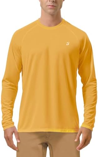 Roadbox Men's UPF 50+ UV Sun Protection Shirts, Long Sleeve Swim Rash Guard by Roadbox