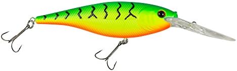 Berkley Flicker Shad Fishing Lure, Firetiger, 1/8 oz, 1 1/2in | 4cm Crankbaits, Size, Profile and Dive Depth Imitates Real Shad, Equipped with Fusion19 Hook by Berkley