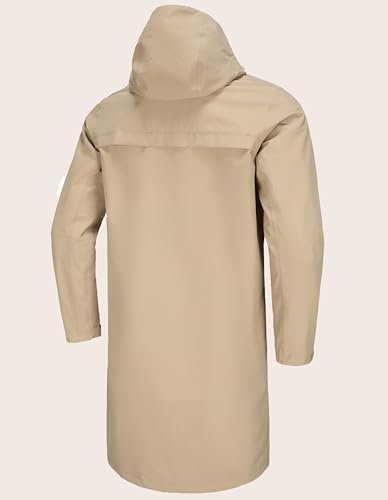NORDIC OUTLAND Rain Jacket Men,Waterproof Breathable Long Raincoat with Hood Mesh Lining,Windbreaker for outdoor activities - Image 3