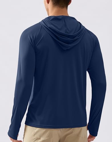 Pudolla Men's Sun Protection Hoodie Shirts UPF 50+ Fishing Hiking Shirt - Image 2