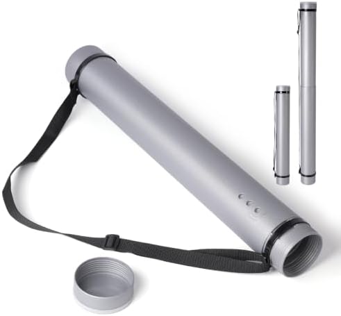 DEWEL Expandable A0 Poster Tube 24.5"-40", Blueprint Tube with Strap by DEWEL