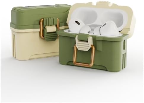 COY Fishing Tackle Box Case for AirPods Pro 2 & 1, Gift for Men, Beige by Unknown