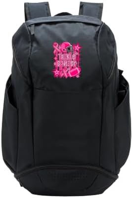 Coquette Bow Football Tackle Breast Cancer Striped Sport Backpack by Unknown