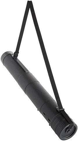 Juvale Extendable Poster Tube - Telescoping 30-49 in Poster Carrying Case - Adjustable Shoulder Strap Blueprint Tube - High-Capacity Art Storage - 5 in Diameter, Black - Image 2