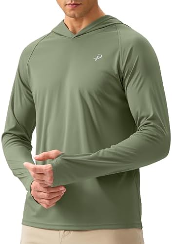 Pudolla Men's Sun Protection Hoodie Shirts UPF 50+ Fishing Hiking Shirt by PudollaSports