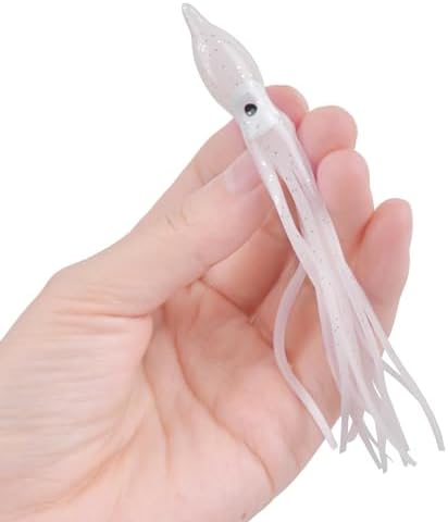 20pcs/40pcs Octopus Skirts Saltwater Soft Plastic Lure Fishing Squid Silicone Lure Bait Glow Trolling Fishing Lure Bass Fishing Tackle Accessories 2.75"/3.54"/4.33" - Image 5
