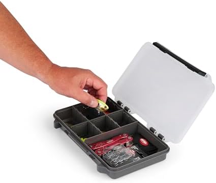 Plano StowAway Split Stow Tackle Box with Corrosion-Preventive Rustricor, Single Latch Design,Transparent DuraView Lid, Stackable Storage for Fishing Bait,Lures and Gear, 3600 50/50 Split (Pack of 6) - Image 7