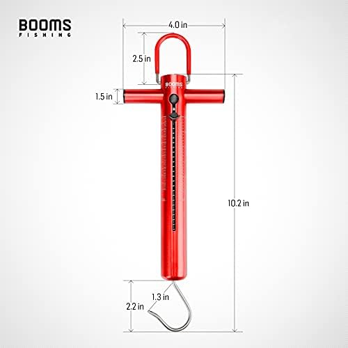 Booms Fishing TS1 Aluminum Tube Fishing Spring & Hook Scale 25LB/11KG - Image 6
