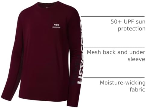 BASSDASH Fishing T Shirts for Men UV Sun Protection UPF 50+ Long Sleeve Tee T-Shirt - Image 3