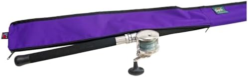 Premium Marine Canvas Fishing Rod Cover Bag Sleeve – Full-Enclosure Rod Protector – Fits One Fishing Rod – Head-to-Head-Zipper Design – Made in USA - Image 4