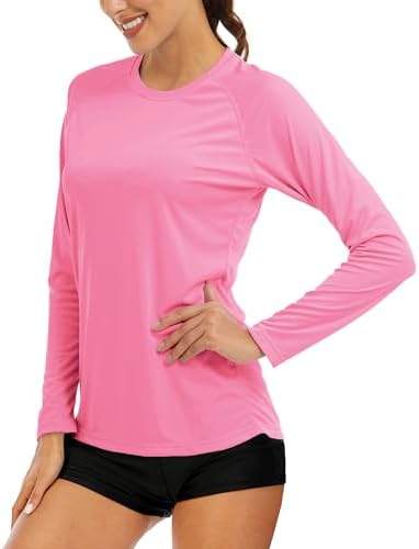MAGCOMSEN Women's Long Sleeve Shirts UPF 50+ Sun Protection Shirts for Hiking Fishing Workout Rash Guard by MAGCOMSEN