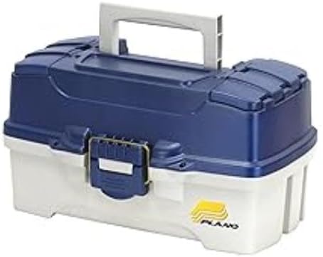 Plano 2-Tray Tackle Box with Dual Top Access, Blue Metallic/Off White, Premium Tackle Storage, 620206, One Size, (Pack of 4) - Image 2