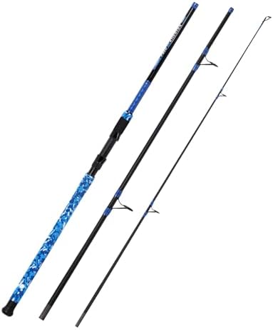 Fiblink Surf Rod,Portable Travel Fishing Rod,Spinning Rod with Blue Camouflage Handle,2Piece/3Piece/4Piece Carbon Fiber Fishing Rod (9ft/10ft/12ft/14ft) - Image 2