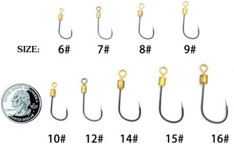 Fishing Hook with Leader,5 Hooks Fishing Rig-7 Strands Nylon Coated Fishing Leader with Swivle,Snap,Hooks - Image 6