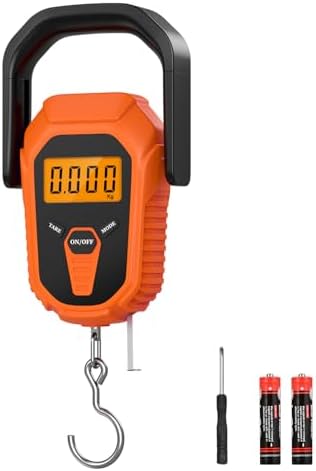 Digital Fishing Scale with Lip Gripper & Tape Measure, 110lb/50kg Waterproof Fish Weight Scale with LCD Display, Hanging Fish Weigher for Bass Fishing & Boat, Perfect Fishing Gifts for Men by Temracha