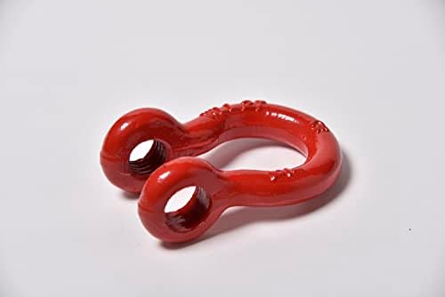 4 Pack Red- Rigging 1/2" Bow Shackles D Ring Rugged 10Ton 22000Lb Breaking Strength WLL 2Ton 4400 lb w 5/8'' Pin Clevis Screw Heavy Duty f Marine Boat Anchor ATV UTV Recovery by Hi-Gear - Image 4