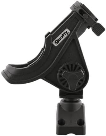 Scotty 0280-BK Rod Holder, Baicaster/Spinning, black W/0241 Side/Deck Mount - Image 2