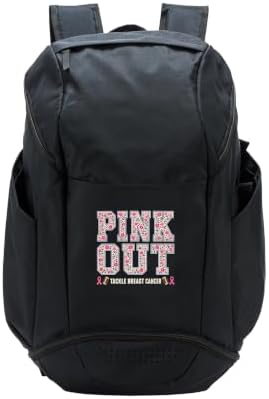 Pink Out Tackle Breast Cancer Football Team Sport Backpack by Unknown