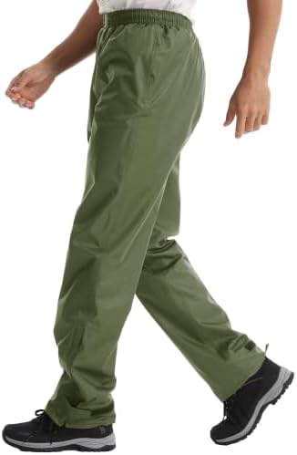 iCreek Men's Rain Pants Waterproof Breathable Lightweight Rain Over Pants - Image 2