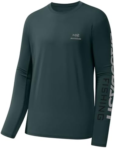 BASSDASH Fishing T Shirts for Men UV Sun Protection UPF 50+ Long Sleeve Tee T-Shirt by Bassdash