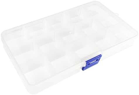 ZUFECY Fishing Tackle Box, Storage Organizer with Adjustable 15 Dividers, Transparent Organizer Tray Organizers and Storage Box for Tackle Bead by ZUFECY