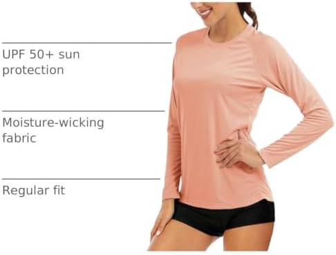 MAGCOMSEN Women's Long Sleeve Shirts UPF 50+ Sun Protection Shirts for Hiking Fishing Workout Rash Guard - Image 4