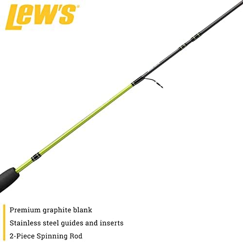 Lew's Crappie Thunder Spinning Fishing Rod, Light Power, Fast Action, Premium 2-Piece Graphite Blank, EVA Split Grip Handle - Image 3