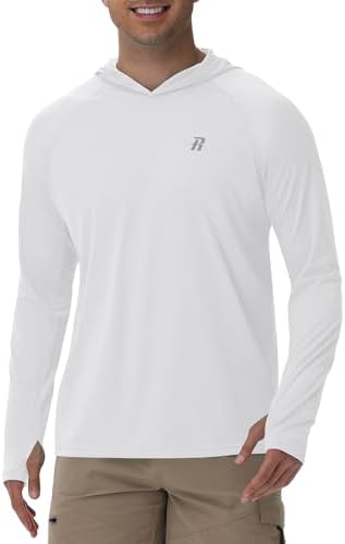 Runhit UPF 50+ Fishing Shirts for Men Long Sleeve Sun Protection Hoodie Lightweight Outdoor Workout Hiking Running Rash Guard by Runhit