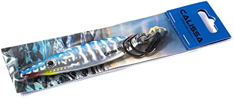 Calissa Offshore Tackle Fast Fall Jig 80g 150g 250g 300LBS Assist Hooks 3/0 Butterfly - Vertical Speed Lure Slow Pitch Flat - Glow Color Painted on Both Sides - Image 4